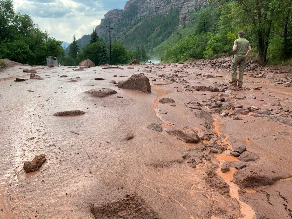Mudslide on Highway 133 in Redstone in 2019