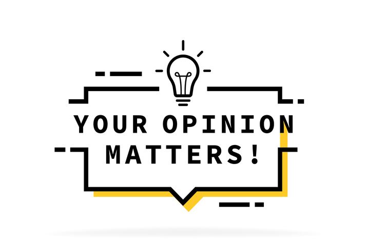Image reads: Your opinion matters