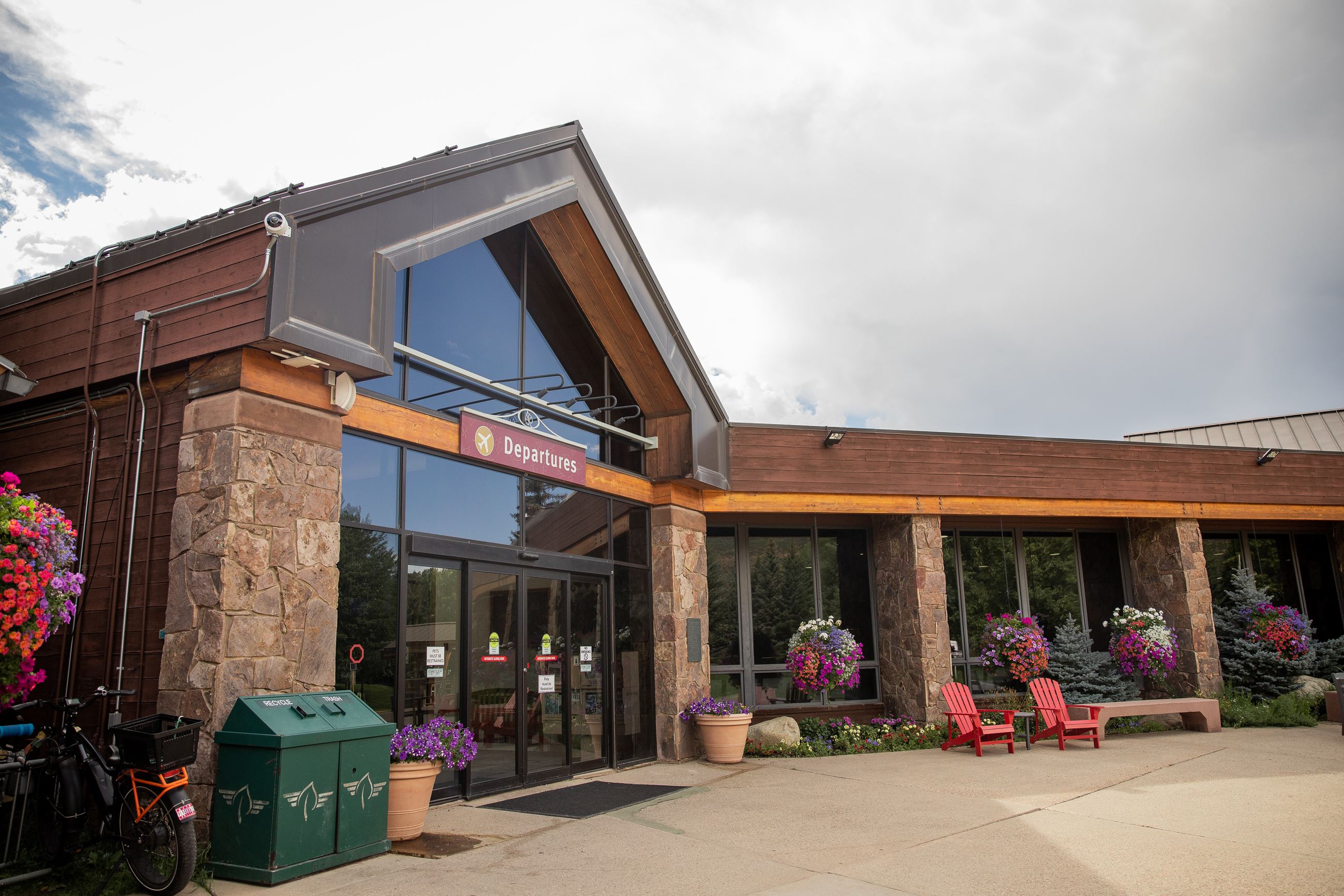 Departures area at Aspen Airport
