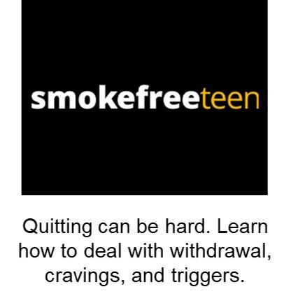 Smoke Free Teen Opens in new window