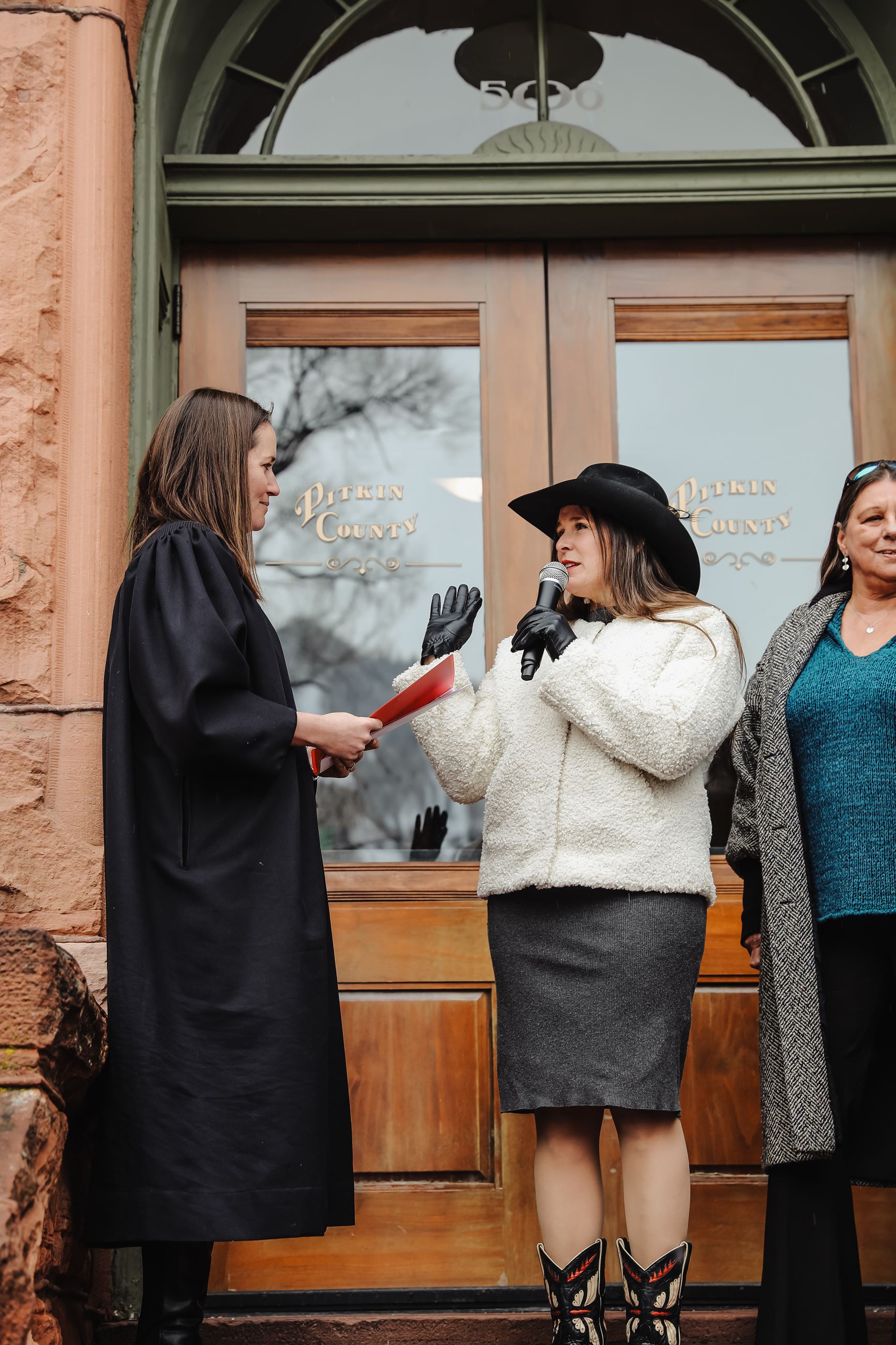 Kelly McNicholas Kury is sworn in to office on January 10, 2023.