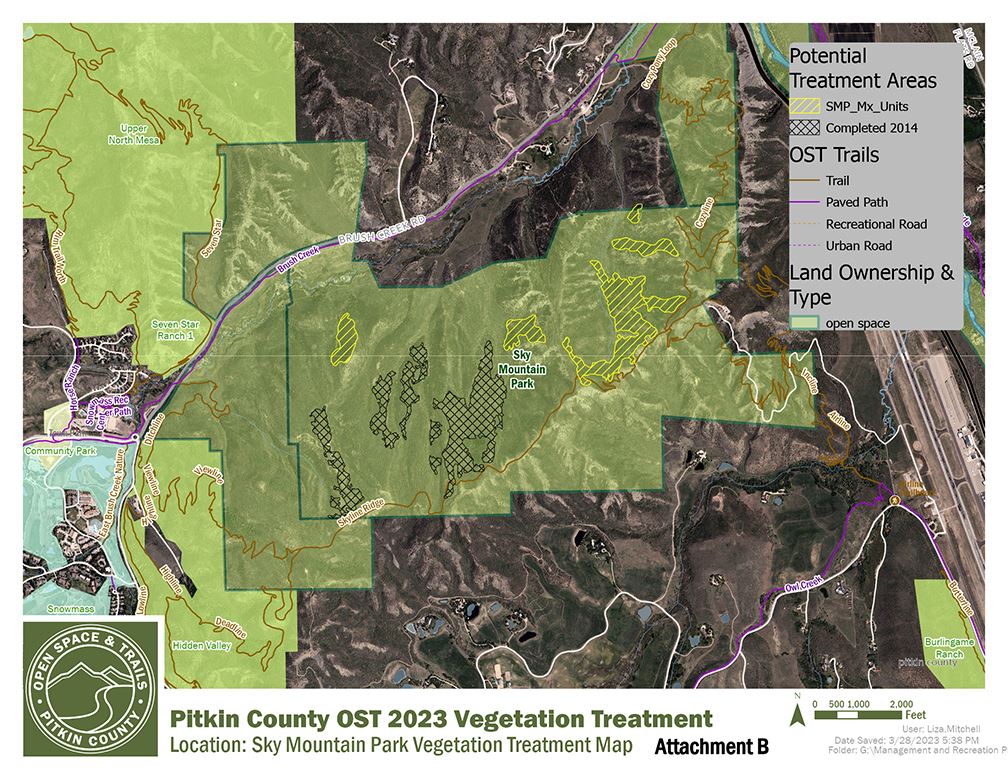 Sky Mountain Park vegetation project map